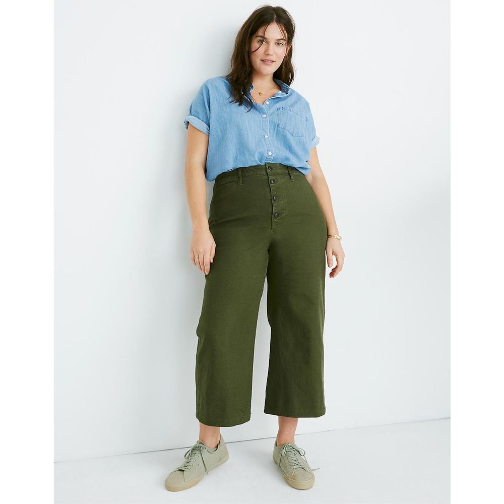 Madewell Green Wide Leg Pants Size 32 or 14
